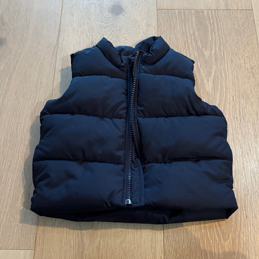 Old Navy Kids Navy Puffer Vest with Front Zipper